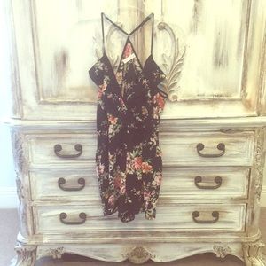 Flower print romper